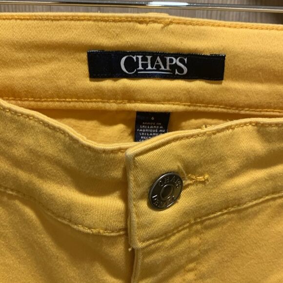 CHAPS Sunlit Yellow Cropped Pants, size 6, NWT - Picture 2 of 8